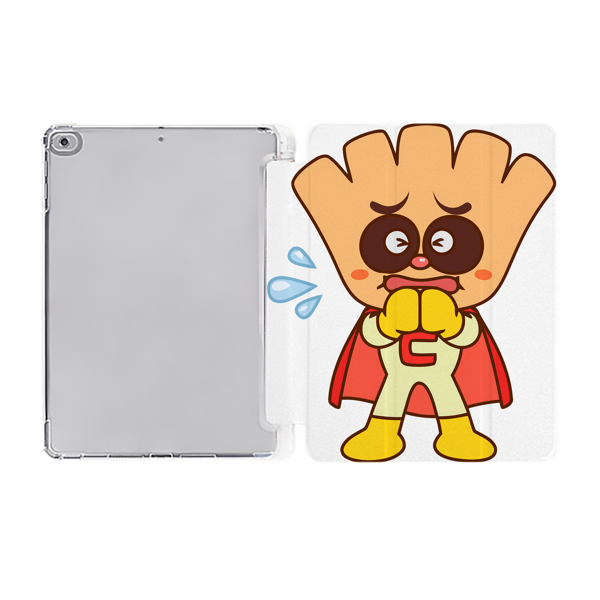 （画像用） アンパンマン Anpanman IPad ケース ペン収納付き 三つ折りスタンド PUレザー×シリコン 対応機種9.5/10.5/10.9インチ